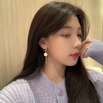 Earrings suitable for round face female Korean temperament long tassel earrings 2020 New Tide personality without ear hole ear clip