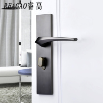 Pure copper door lock indoor light luxury silent household universal door lock solid wood door Nordic American door lock