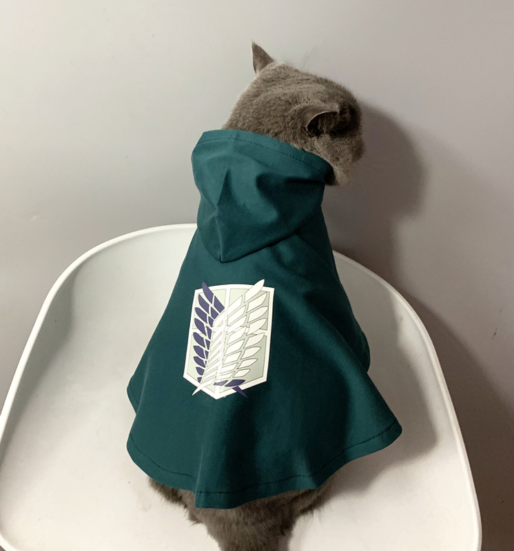 Attack on Titan Pet Cape Wings of Freedom Cat Cape Four Seasons Summer Style Anti-Shedding Clothing Cos Freedom Meow