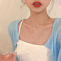 Necklace female summer simple small light meteor pearl necklace female light luxury niche choker 2021 New Design