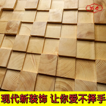 Log solid wooden horse Syke living room TV background wall pine box boat wood Wooden wood line beauty salon decoration