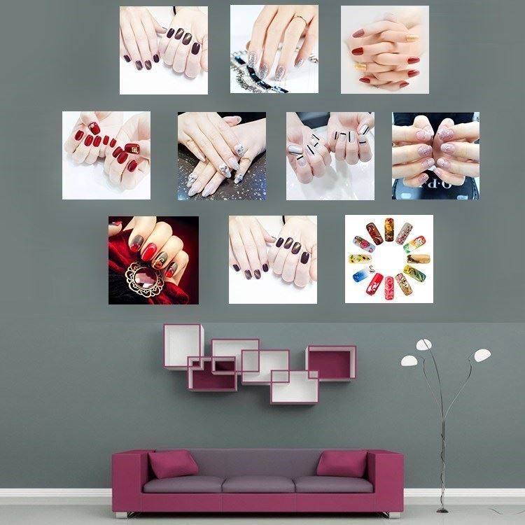 Foot Nail Picture Style Beauty Nail School Fashion Wall Painting Hanging Wall Painting Leather Training Picture Frame Picture Frame picture hanging draw limit