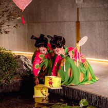 Square he deng prayers wishing lamp festival pool dress up wish courtyard water water pool love couple