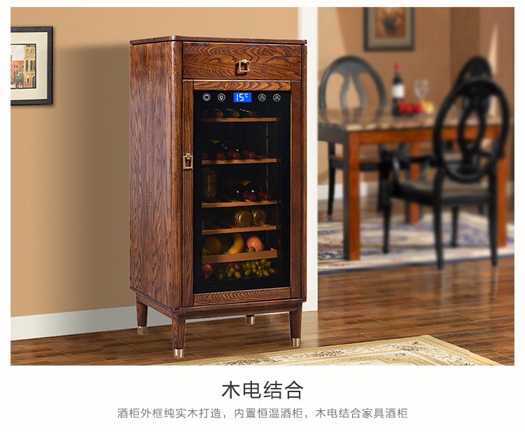 tủ rượu cổ điển Bắc Âu phong cách hiện đại làm mát rượu vang thời trang đơn giản - Tủ rượu vang 	tủ rượu hafele hw-g32a