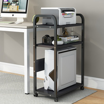 Desktop computer host shelf floor printer shelf multi-layer office chassis storage rack bracket solid wood
