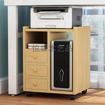 Movable desktop computer main rack chassis storage rack printer rack office frame main cabinet