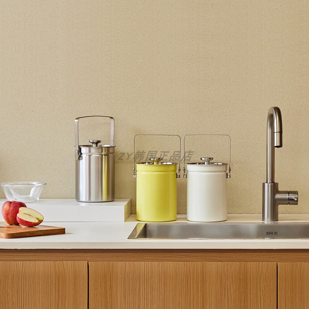 South Korea Import Trash Can Kitchen Food Classification Desktop Home Dining Table With Lid Vacuum Sealed Bin-Taobao