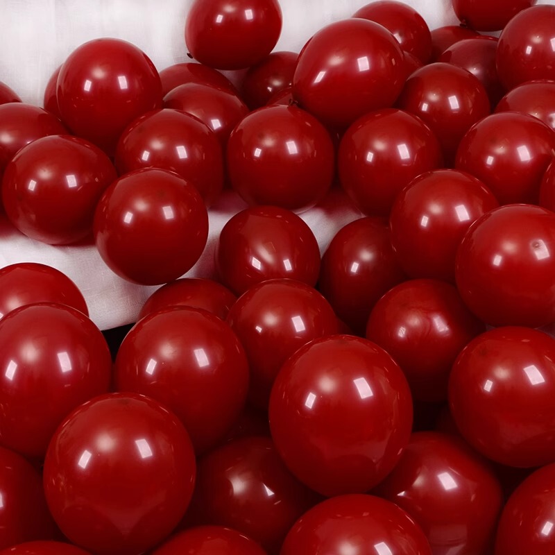 Pomegranate Red 5/10/12/ 18inch Ruby Red Gold Balloons Wedding Celebration Opening Ceremony Shopping Mall Decoration Scene Arrangement