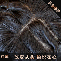 Real hair wig repair sheet Invisible incognito needle Real hair hair top repair block cover white hair ladys head wig sheet