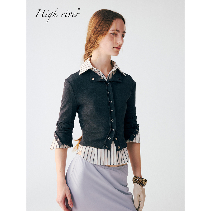 High River 26Ss-5 ⽖ Tight-Fitting Knit Basic Base Layer Cardigan