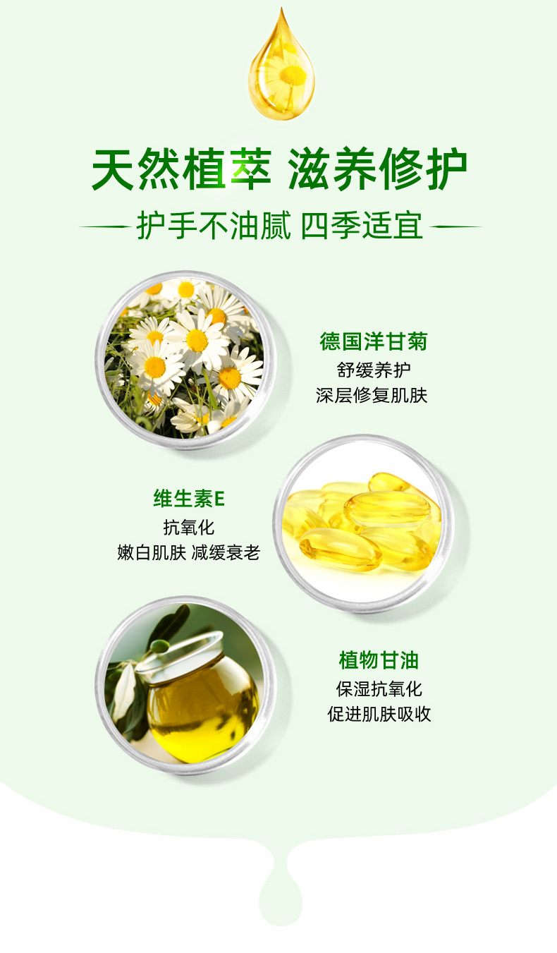 滋润而不油，德国原装进口：75mlx3瓶 贺本清 小甘菊 经典护手霜 69元包邮 买手党-买手聚集的地方