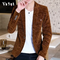 Mens night personalized suit Korean version slim Yuppie small suit trend fashion mens top spring and autumn jacket