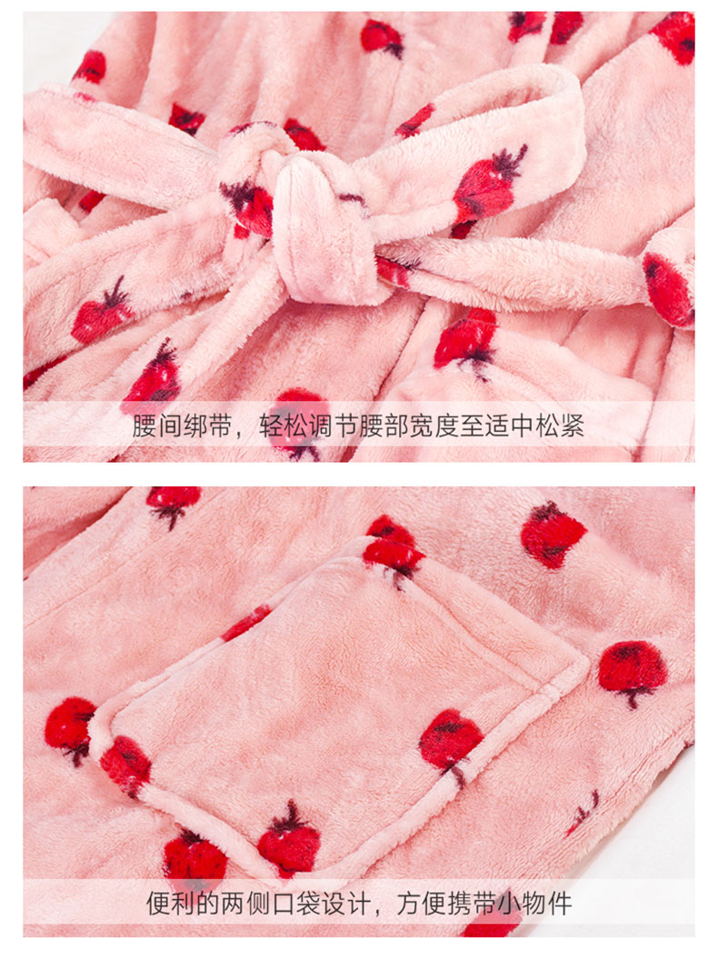 Áo choàng mẹ mùa đông gia đình cặp vợ chồng một gia đình ba mùa thu đồ ngủ gia đình mẹ và trẻ em áo choàng dài tay bộ ngủ pijama