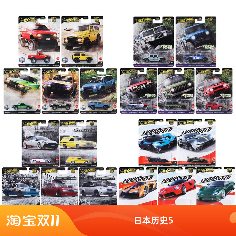 Hot Wheels Car Culture Alloy Car with Metal Base and Rubber Tires Model Toy Japanese History European Speed Track Day