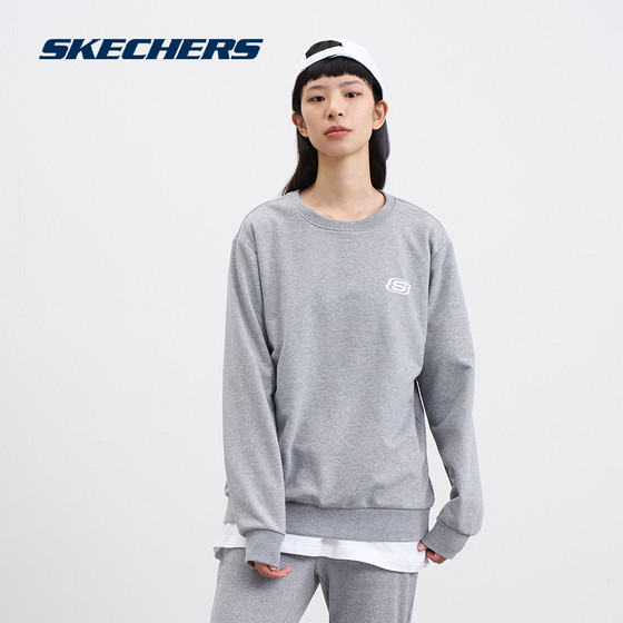 Skechers Skechers 정통 가을, 겨울 남성과 여성 풀오버 루즈한 스포츠 후드 긴팔 스웨트 셔츠