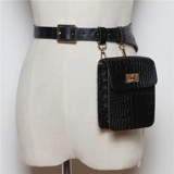 Брендовая небольшая небольшая сумка, ретро сумка через плечо, черная поясная сумка, нагрудная сумка, крокодиловый принт