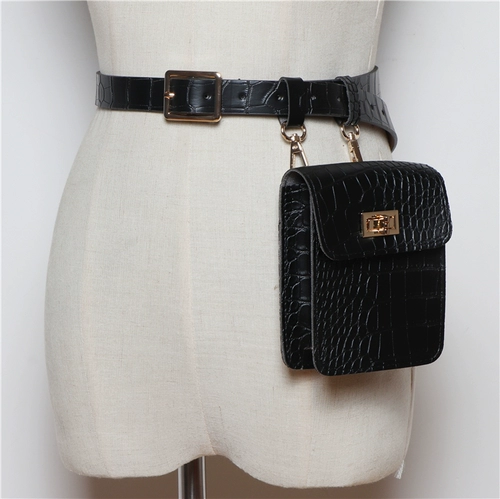 Брендовая небольшая небольшая сумка, ретро сумка через плечо, черная поясная сумка, нагрудная сумка, крокодиловый принт