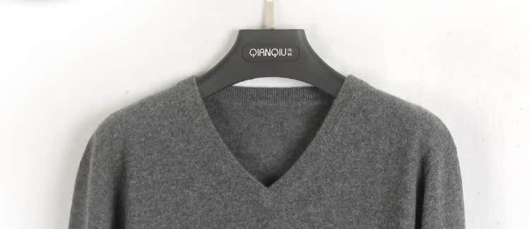 Ánh sáng mùa thu nam mùa đông quầy đích thực mùa đông đoạn tinh khiết 100 cashmere khoan tiêu chuẩn gà tim cổ áo áo len áo thun A5451