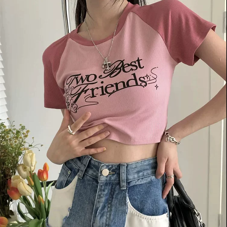 Ретро летняя футболка с короткими рукавами, американский стиль, slim fit