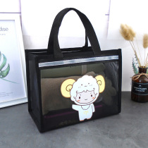 Mesh Cute Bath Bag Woman Large Capacity Wash Bag Mens Hand Makeup Bag Folding Bath for swimming Fitness