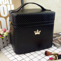 Makeup Case New 2018 Brief about Korea Large-capacity Double Cosmetic Containing Box makeup Pack pu Waterproof Large