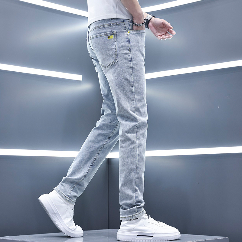 2026 New Men's Jeans, Summer Thin Light-Colored Casual Men's Pants, Slim Fit Tapered High-End Men's Trousers 2026 New Men's Jeans, Summer Thin Light-Colored Casual Men's Pants, Slim Fit Tapered High-End Men's Trousers
