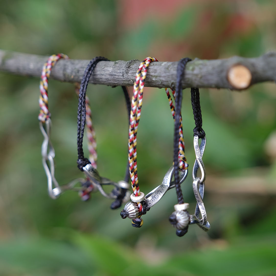 NORTH WORKS Japanese craftsmen hand pure silver retrograde wrapped around Morgan silver coin wax rope couples bracelet