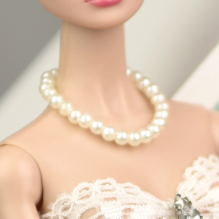 6-minute dolls special supermodel fr heart Yixin Yan Imitation Pearl Head Decoration Hair Stirrup Handmade String Bead Necklace Handmade