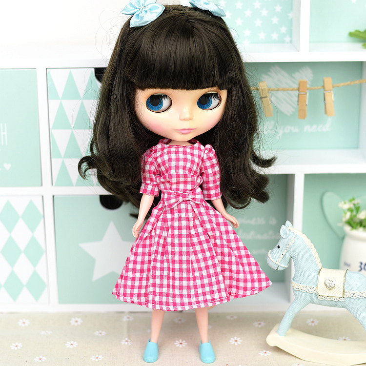 6-point doll dress heart yi ob momokofr2 supermodel Fashion Royalt dg poppy plaid skirt