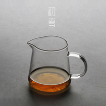 Preliminary snow day style fair cup glass glass heat resistant tea sea power tea cup transparent creative public cup sub tea tea set