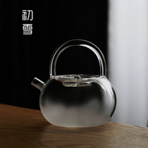 Preliminary snow cooking teapot day type Cloud foggy Tiliang jug handmade heat-resistant glass Gongfu tea tea maker available electric pottery stove