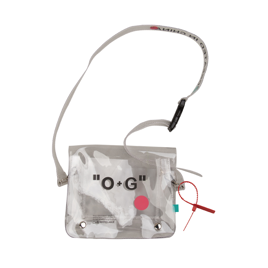 (GAON) OXY joint GAONCREW hip hop tidal PVC jelly transparent satchel single shoulder bag lovers men and women