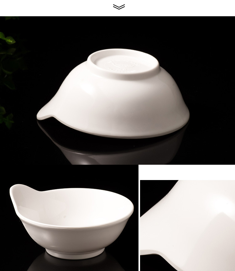 Bát tai đơn melamine melamine bộ đồ ăn bằng nhựa bát nhỏ thương mại quán ăn gia vị bát lẩu Nhà hàng bộ chén dĩa sứ