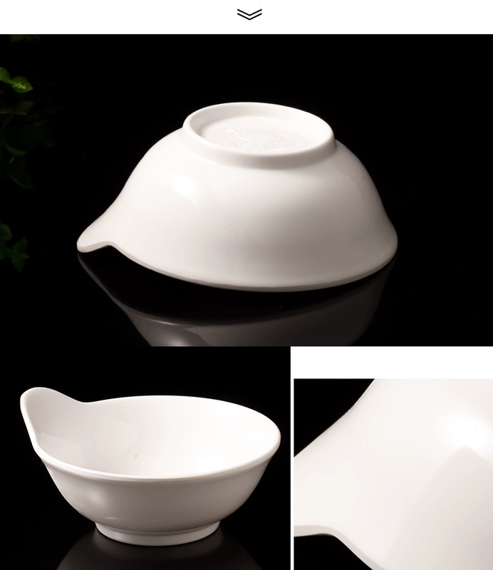 Bát tai đơn melamine melamine bộ đồ ăn bằng nhựa bát nhỏ thương mại quán ăn gia vị bát lẩu Nhà hàng