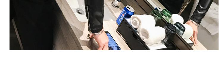 Slim-fit dây kéo da mùa xuân ve áo thêu da áo khoác anh chàng xã hội đầu máy thủy triều nhanh áo - Cao bồi quần áo thể thao nam