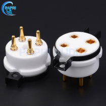 4-pin tube holder EIZZ ceramic pure copper gold-plated pin four-pin tube socket for 300B 2A4 5Z3