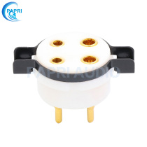 EIZZ Teflon Big Eight leg tube socket beryllium copper gold plated 8 leg seat KT88 6SL7 5U4G EL34