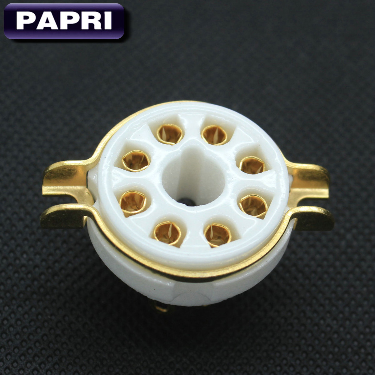 Large 8-foot vacuum tube holder Ceramic gold-plated large 8-foot bracket socket for KT88 EL34 6550 6SN7 6SL7 6CA7 274B 6V6