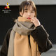 Scarecrow Scarf Women's Autumn and Winter New Korean Style Simple Double-sided Plaid Scarf Thickened Warm and Versatile Shawl Trend