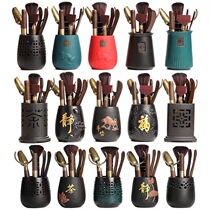 Tea Ceremony Six Gentlemen Combination Set Kung Fu Tea Set Spare Parts Bamboo Tea Tea Clips Tweezers Solid Wood