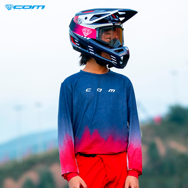 2026 New Com Round Neck Cycling Jersey Unisex Quick-Drying Long-Sleeved T-Shirt Outdoor Sports Sun Protection Top