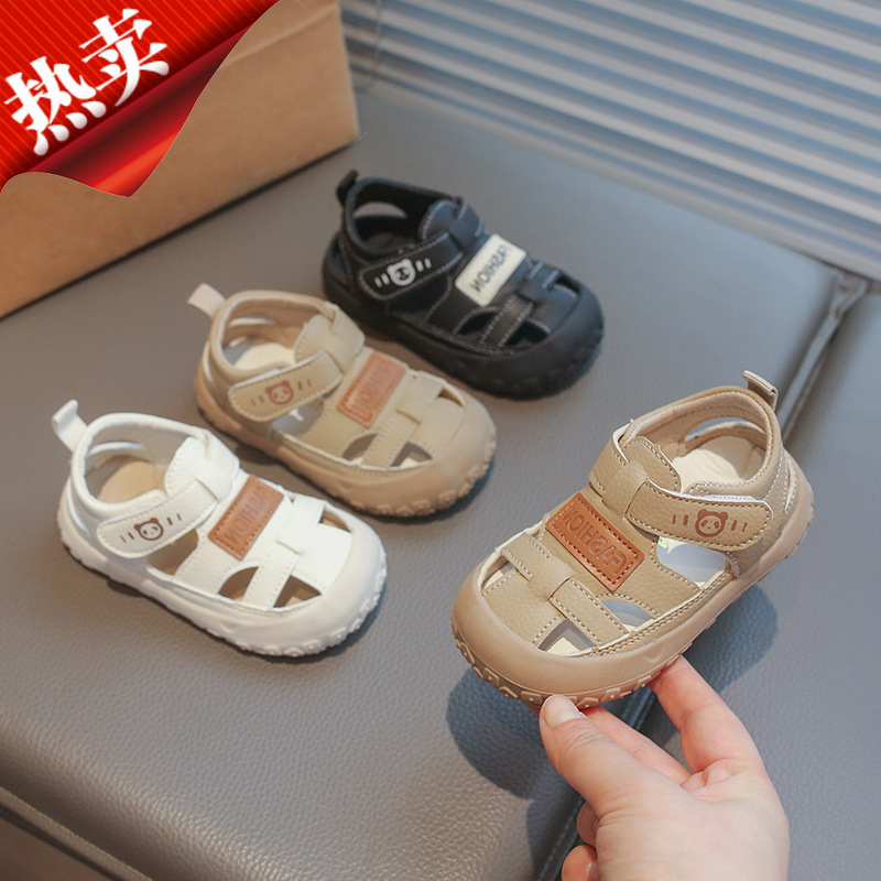 2026 New Summer Baby Sandals, Water-Resistant, Non-Slip, Odor-Resistant, Closed-Toe Beach Shoes for Boys and Girls