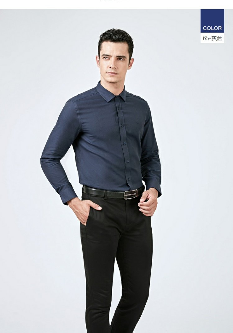 Jinlilai 2018 xuân mới nam thoải mái cotton slim jacquard kinh doanh áo dài tay xp áo sơ mi tay ngắn nữ