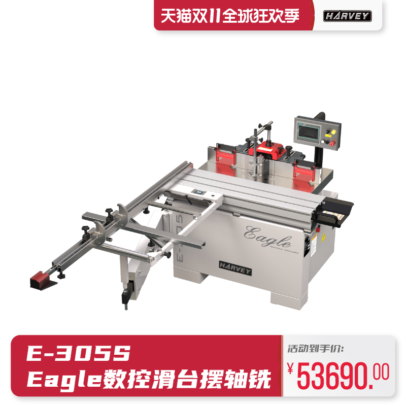 Haiwei Eagle CNC sliding table pendulum milling E-305S woodworking push table vertical milling lathe machine Haiwei workshop