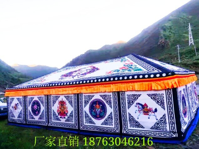 Tibetan tent Tibetan area Ethnic Outdoor Linka Mongolia Package Leisure Farm Catering Grassland Catering Grassland Tourist Camping