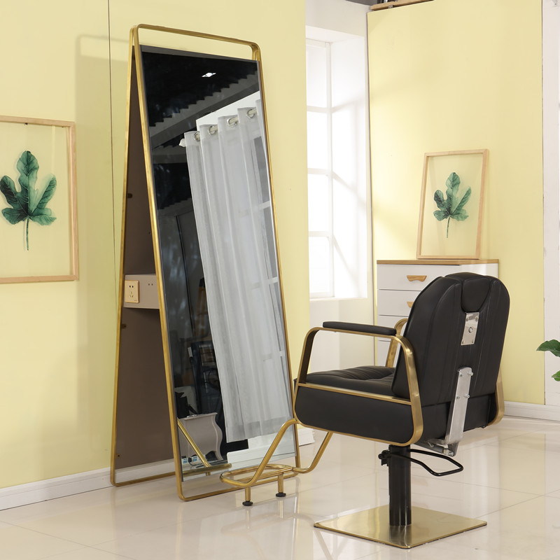 Net Red Beauty Hair Lens Bench SHOP MIRROR SUBNET RED BRIEF ABOUT DAY STYLE HAIR SALON SPECIAL STAINLESS STEEL SHEET BIFACIAL BEAUTY HAIR LENS