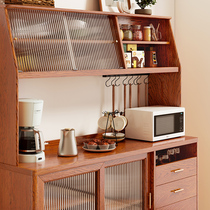 Dining Side Cabinet Modern Simple Solid Wood High Cabinet Integrated By Wall Wine Cabinet Light Extravagant Floor Living Room Changhong Glass Side Cabinet Full