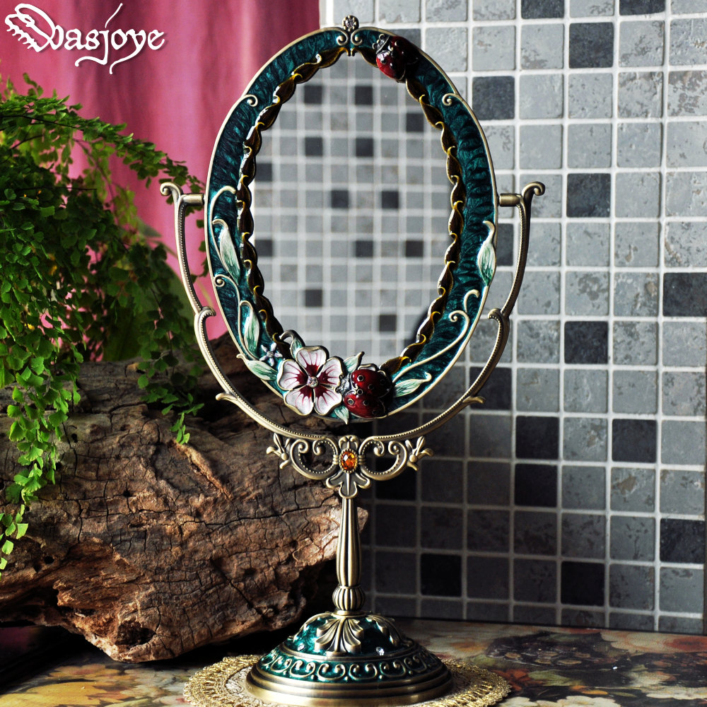 Wasjoye Wizard of Oz Vintage European Style Double Sided Desktop Mirror Creative Princess Dresser Mirror Makeup Mirror Gift
