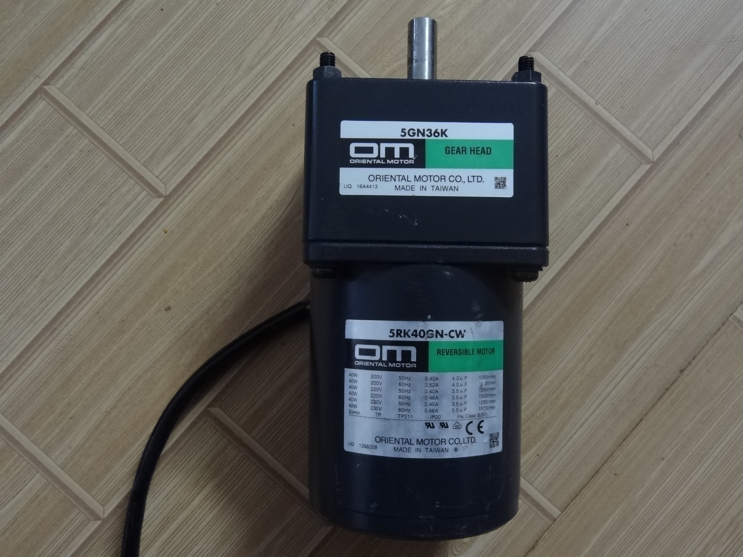 Disassembly Japan OM Oriental Geared Motor 5RK40GN-CW 5GN36K 40W 220V