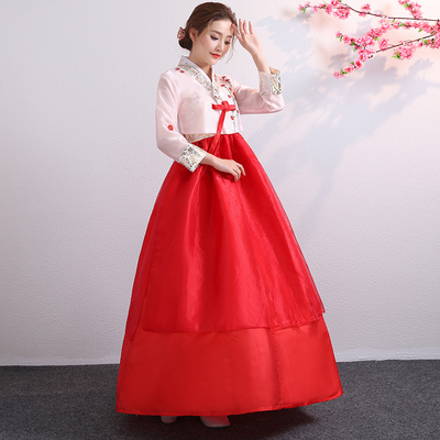 Embroidered Korean traditional court ladies Korean costumes Korean chorus costumes ethnic minority dance costumes